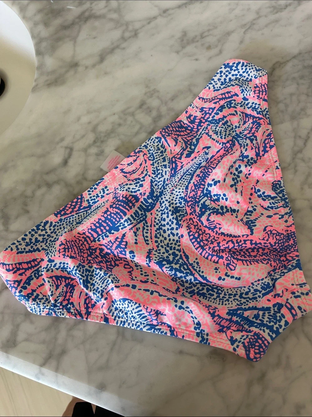 Lilly Pulitzer Pink and Blue Printed Bikini Bottoms - Picture 4 of 4